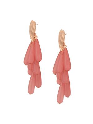 red metal drop earring - 15757795 - Standard Image - 2