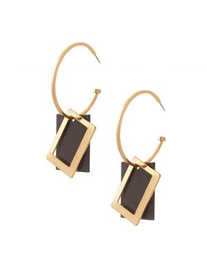 black metal drop earring - 15757801 - Standard Image - 2