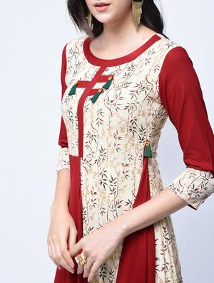 Printed cowl kurta - 15758958 - Standard Image - 2