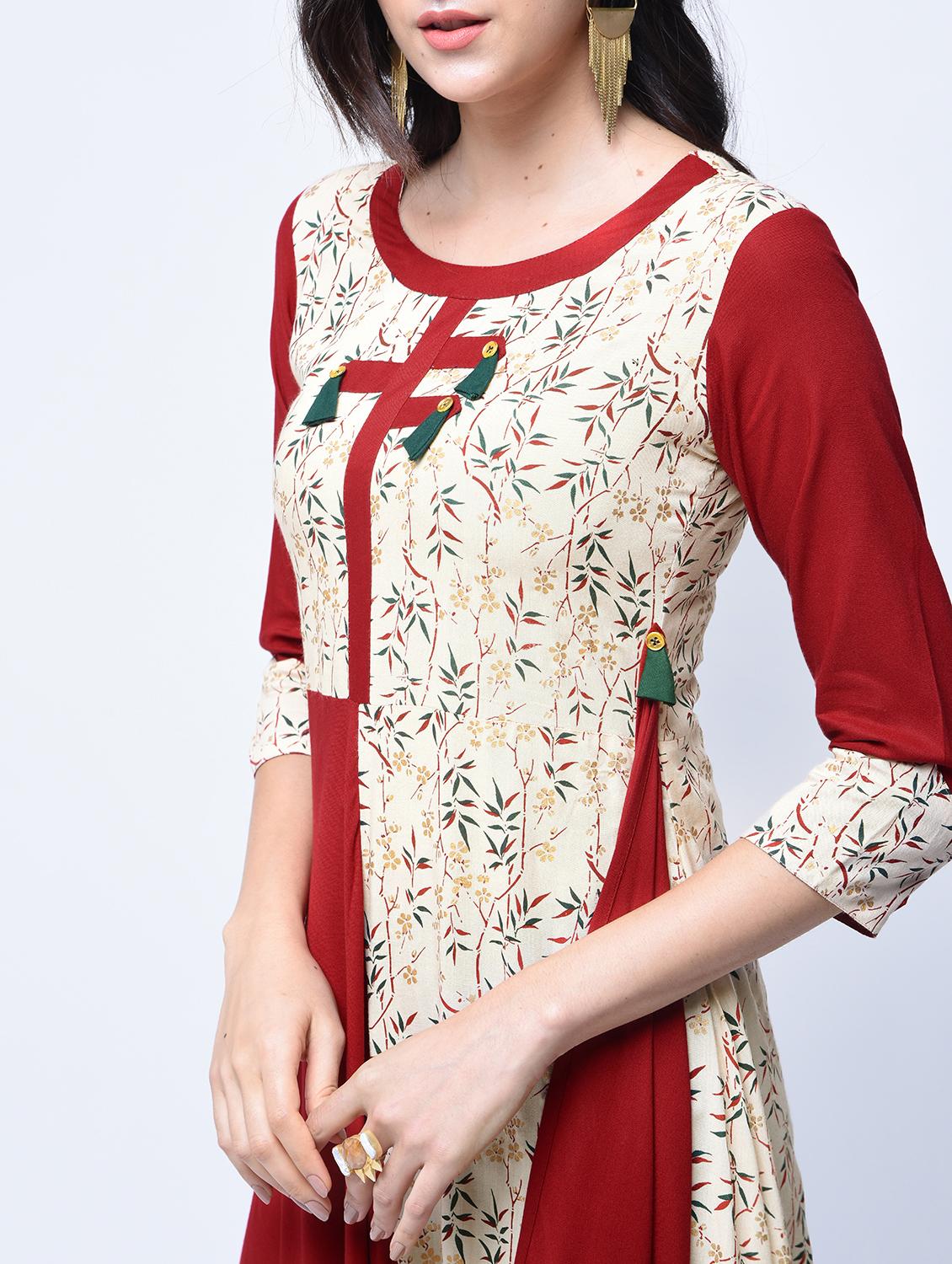 Printed cowl kurta - 15758958 - Zoom Image - 2