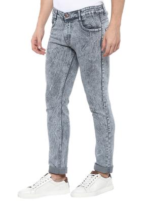 grey cotton blend washed jeans - 15759227 - Standard Image - 2