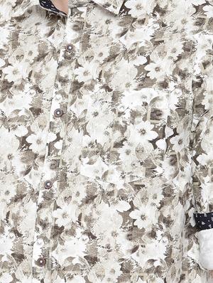 white floral printed casual shirt - 15759255 - Standard Image - 5
