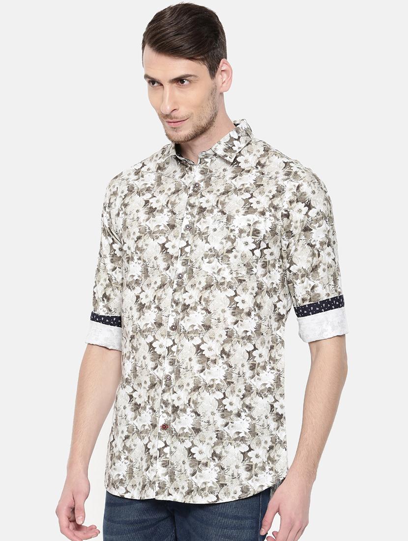 white floral printed casual shirt - 15759255 - Zoom Image - 2