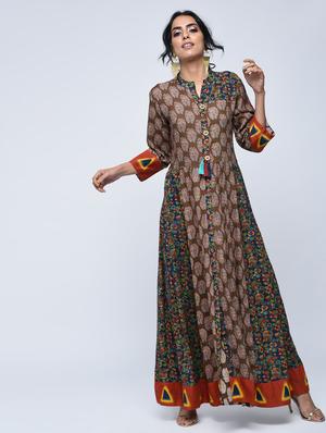 A-line printed kurta - 15760007 - Standard Image - 2