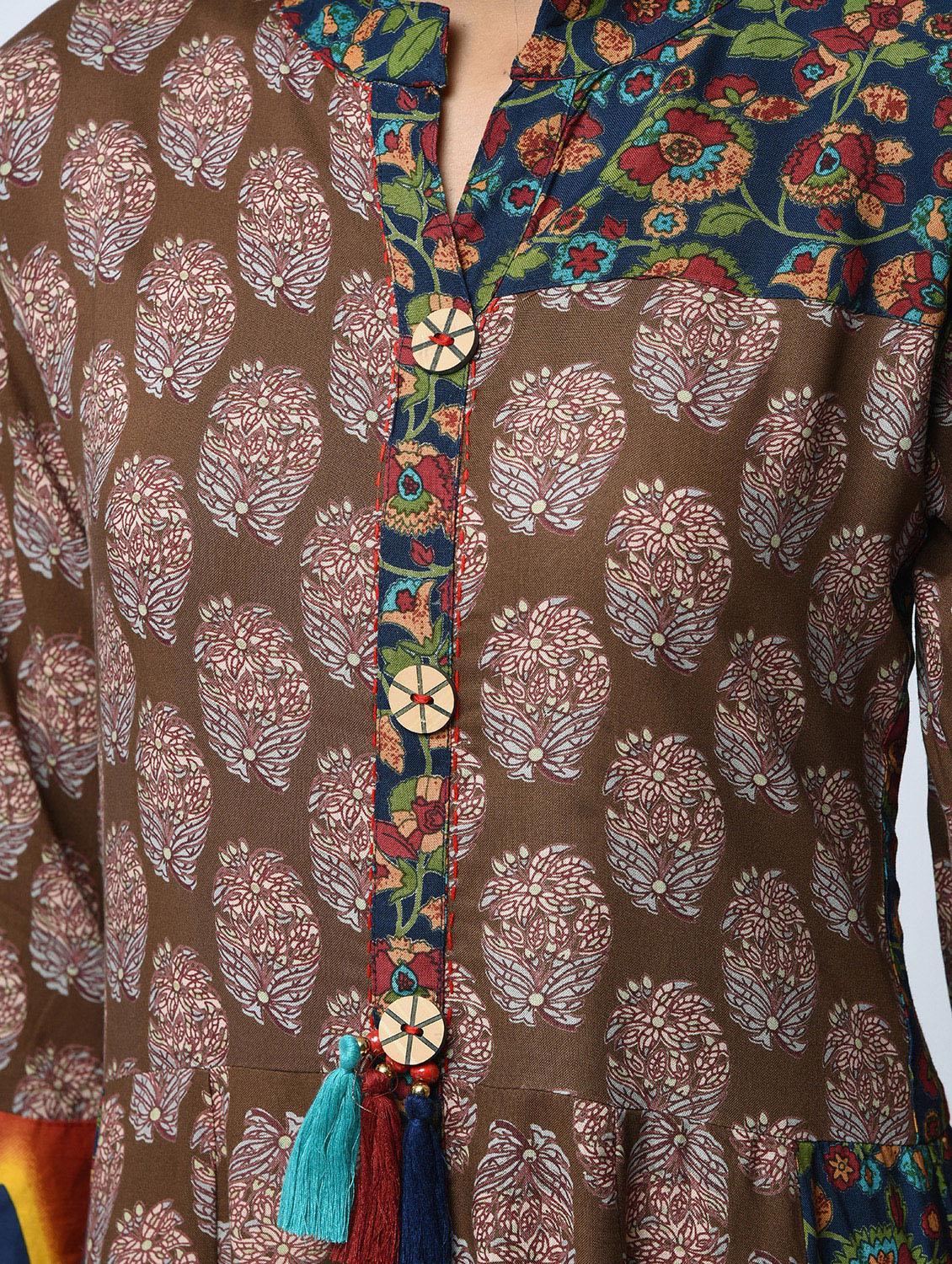 A-line printed kurta - 15760007 - Zoom Image - 5