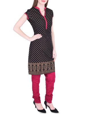 floral printed kurta with churidaar - 15760173 - Standard Image - 2
