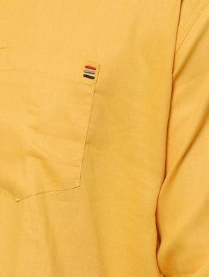 yellow solid casual shirt - 15761287 - Standard Image - 5
