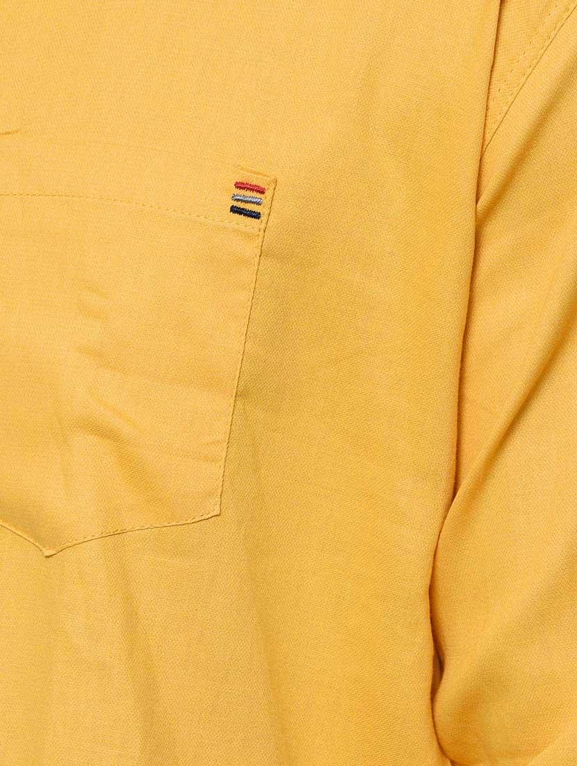 yellow solid casual shirt - 15761287 - Zoom Image - 5