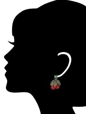 red brass drop earring - 15764212 - Standard Image - 2