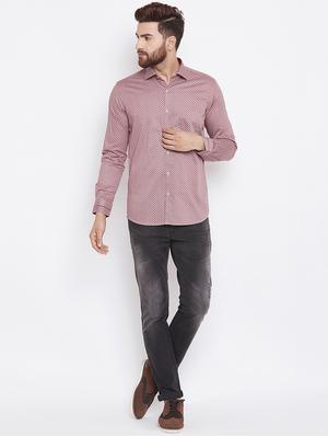 red printed casual shirt - 15764776 - Standard Image - 5