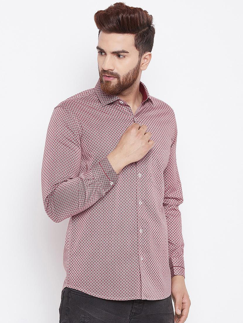 red printed casual shirt - 15764776 - Zoom Image - 2