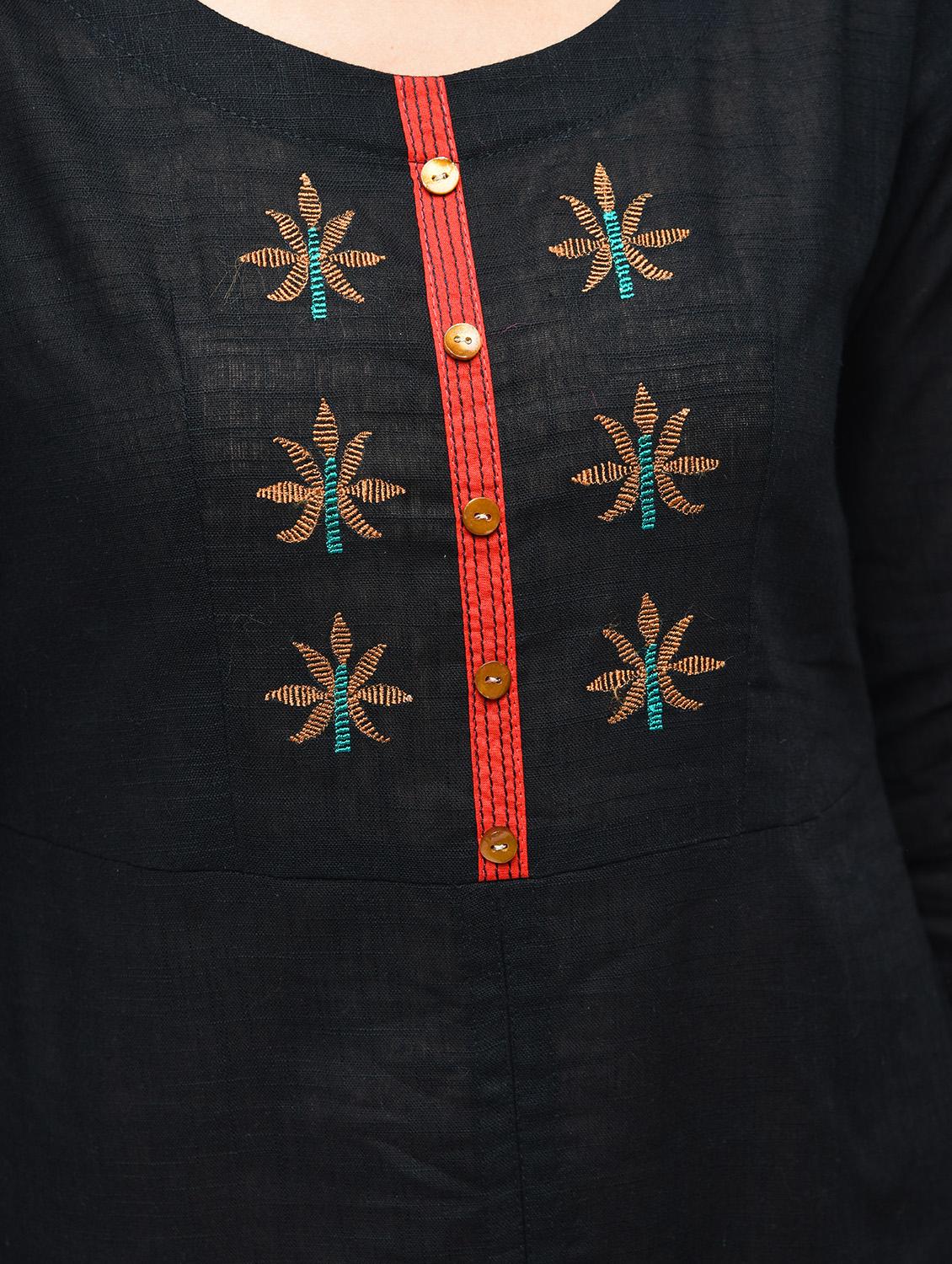 embroidered straight kurta - 15765049 - Zoom Image - 5