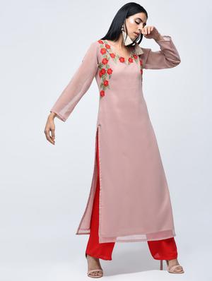 embroidered straight kurta - 15765065 - Standard Image - 2