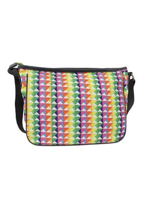 multi colored canvas messenger sling bag - 15765230 - Standard Image - 2