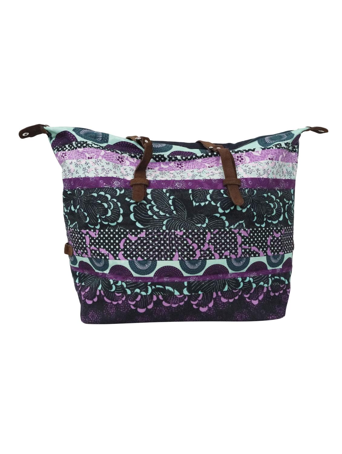 multi colored cotton polyester blend duffel shopping bag - 15765256 - Zoom Image - 2