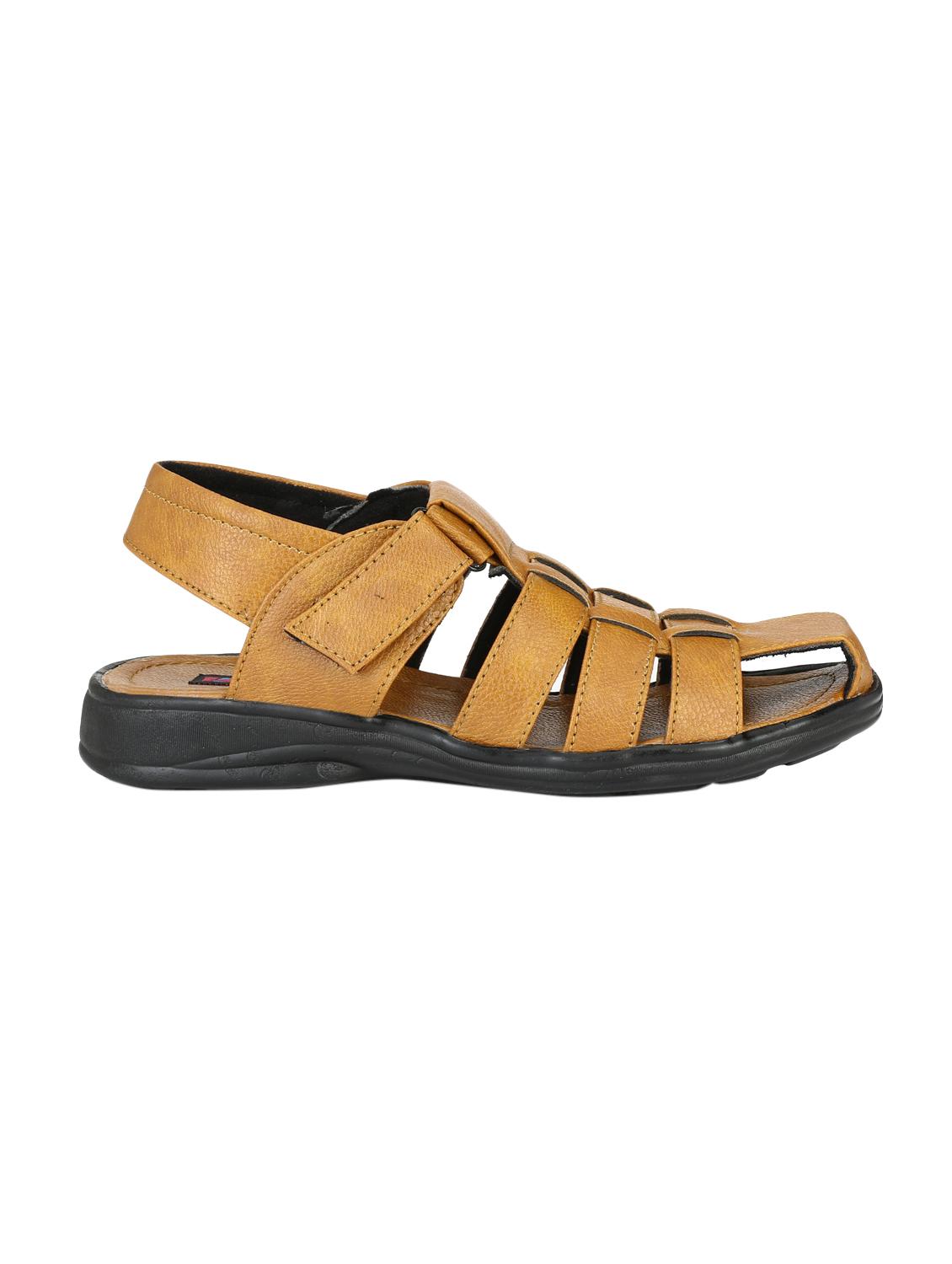 tan leatherette back strap sandals - 15768538 - Zoom Image - 2