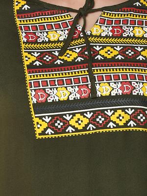 tie up detail geometric print top - 15770343 - Standard Image - 5