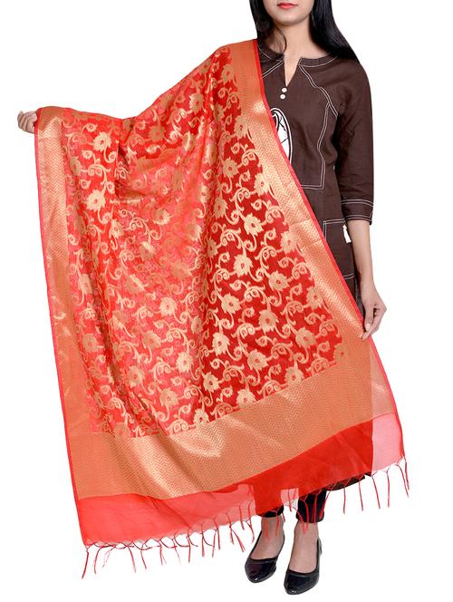 chanderi banarasi dupatta - 15770454 - Standard Image - 1