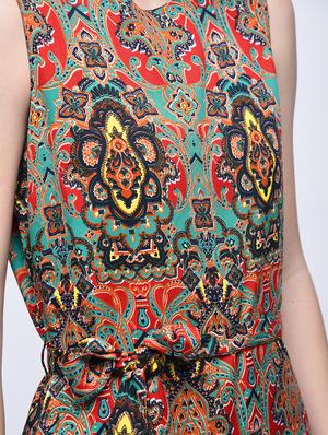 self tie sleeveless maxi dress - 15770570 - Standard Image - 5