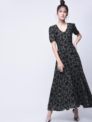 scroll pattern maxi dress - 15770587 - Standard Image - 2