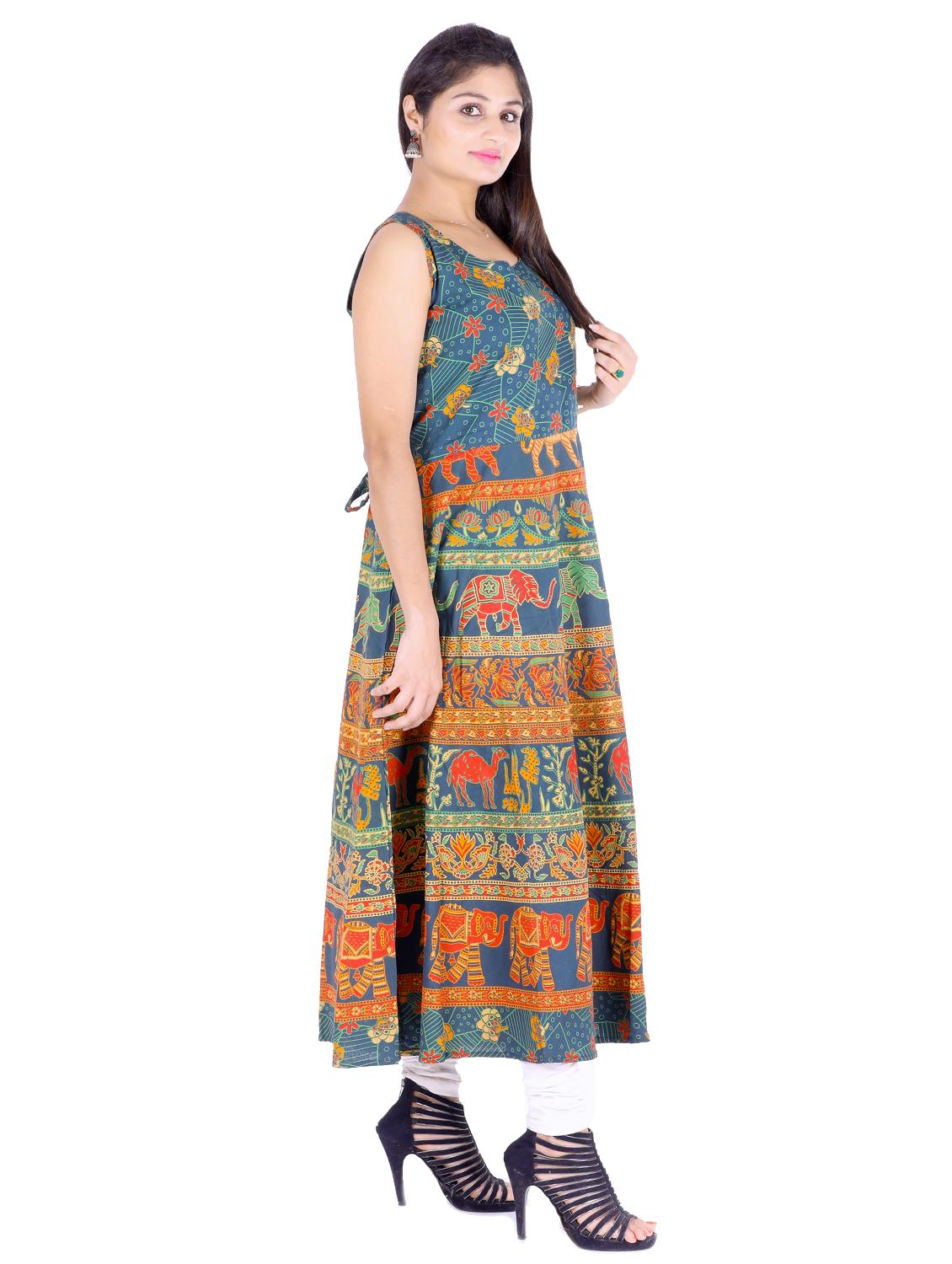 Printed flared kurta - 15770874 - Zoom Image - 2