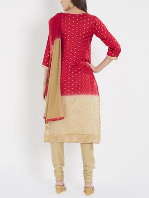 embellished unstitched churidaar suit - 15771945 - Standard Image - 2