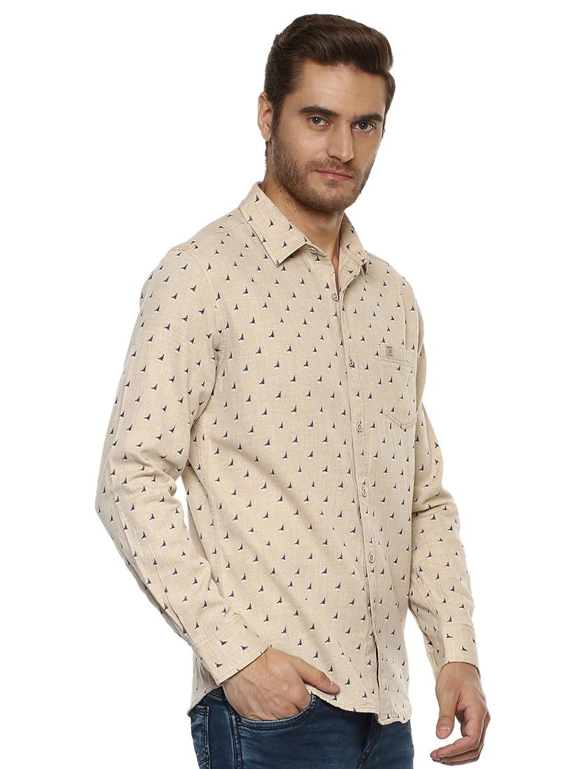 beige printed casual shirt - 15772750 - Zoom Image - 2