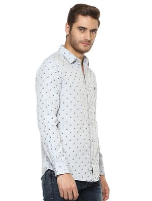 grey printed casual shirt - 15772752 - Standard Image - 2