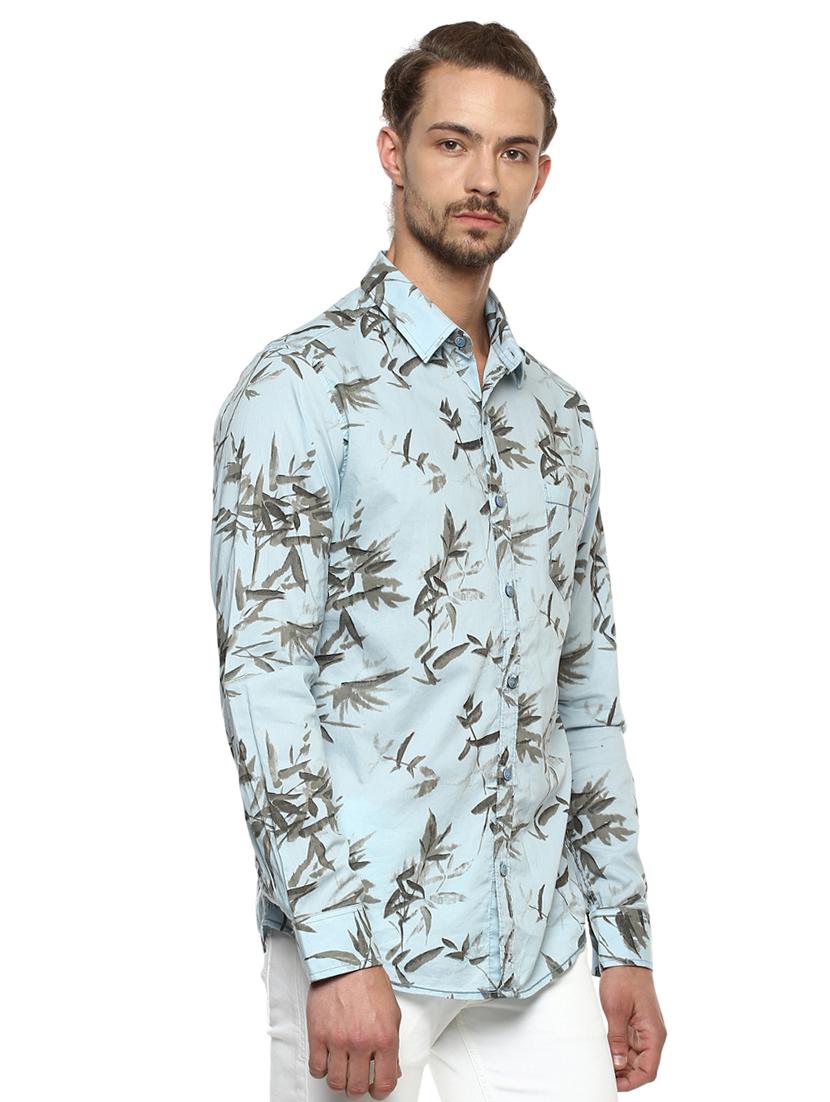 blue printed casual shirt - 15772766 - Zoom Image - 2