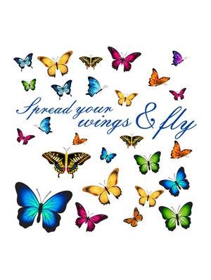 Sehaz Artworks Butterfly Multicolor Wall Sticker - 15773328 - Standard Image - 2