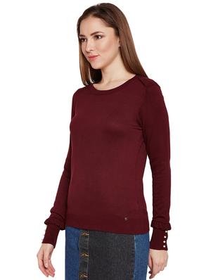 pearl embellished woolen pullover - 15773349 - Standard Image - 2