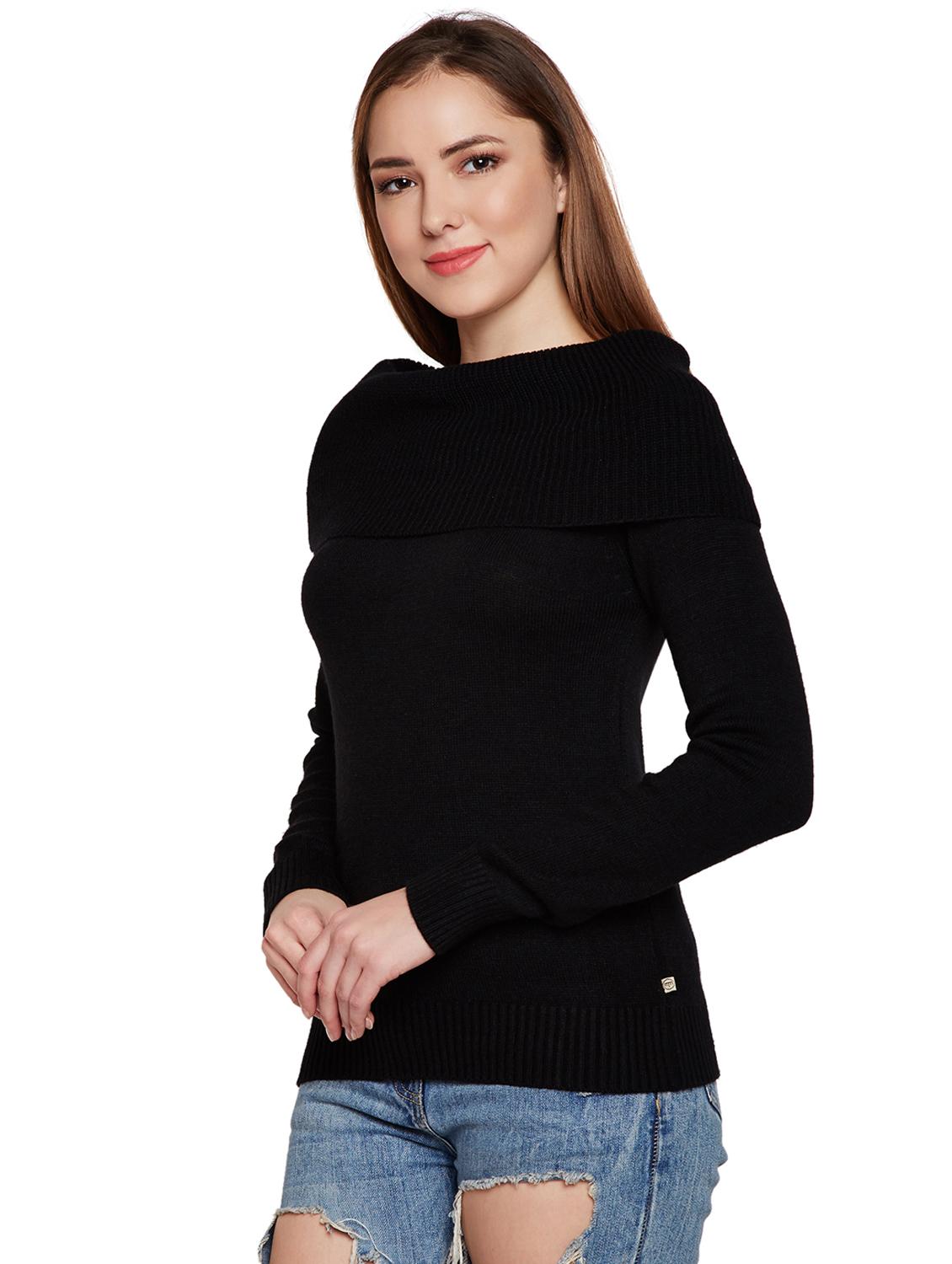 ribbed overlay boat neck pullover - 15773357 - Zoom Image - 2