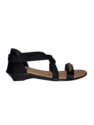 black back strap sandals - 15775012 - Standard Image - 2