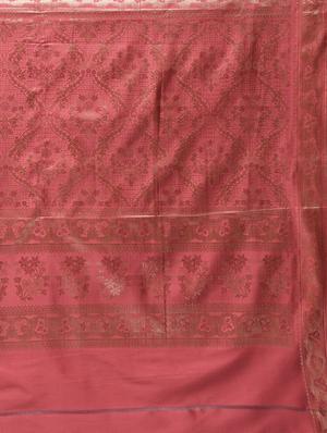 self design border solid saree with blouse - 15775437 - Standard Image - 5