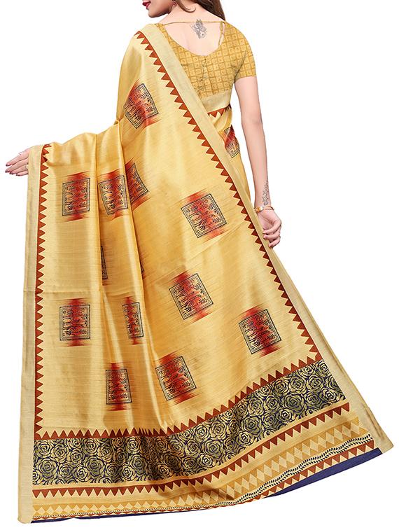Bhagalpuri Printed Saree with blouse - 15777529 - Zoom Image - 2