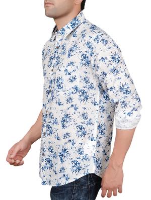 white floral printed casual shirt - 15778185 - Standard Image - 2