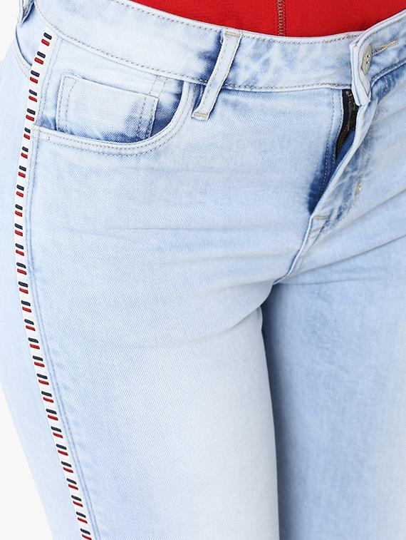 side taping frayed jeans - 15778546 - Zoom Image - 5