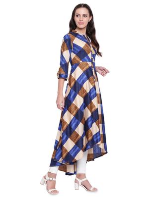 Checkered flared kurta - 15778835 - Standard Image - 2