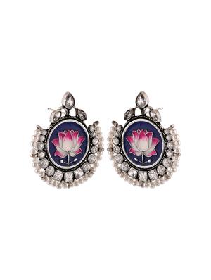 blue brass studs earring - 15779897 - Standard Image - 2