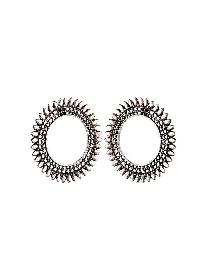 silver brass studs earring - 15779901 - Zoom Image - 2