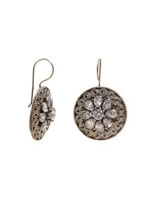 white brass hoop earring - 15779904 - Standard Image - 2