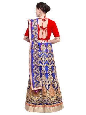 embroidered a-line lehenga - 15780991 - Standard Image - 2