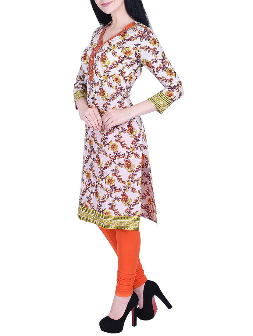 Printed straight kurta - 15781047 - Zoom Image - 2