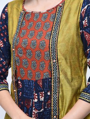 ethnic motifs printed layered dress - 15781247 - Standard Image - 5