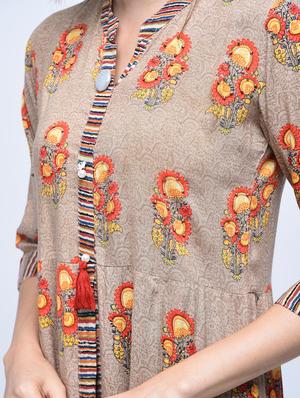 floral printed layered dress - 15781248 - Standard Image - 5