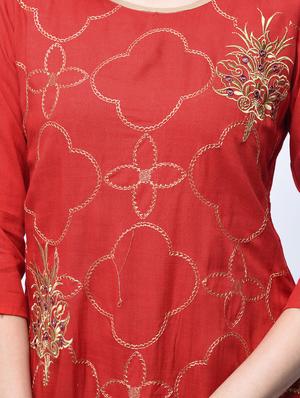 embroidered layered tiered kurta - 15781253 - Standard Image - 5