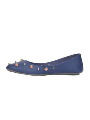 blue slip on ballerinas - 15781266 - Standard Image - 2