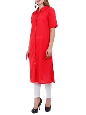 solid straight kurta - 15781849 - Standard Image - 2