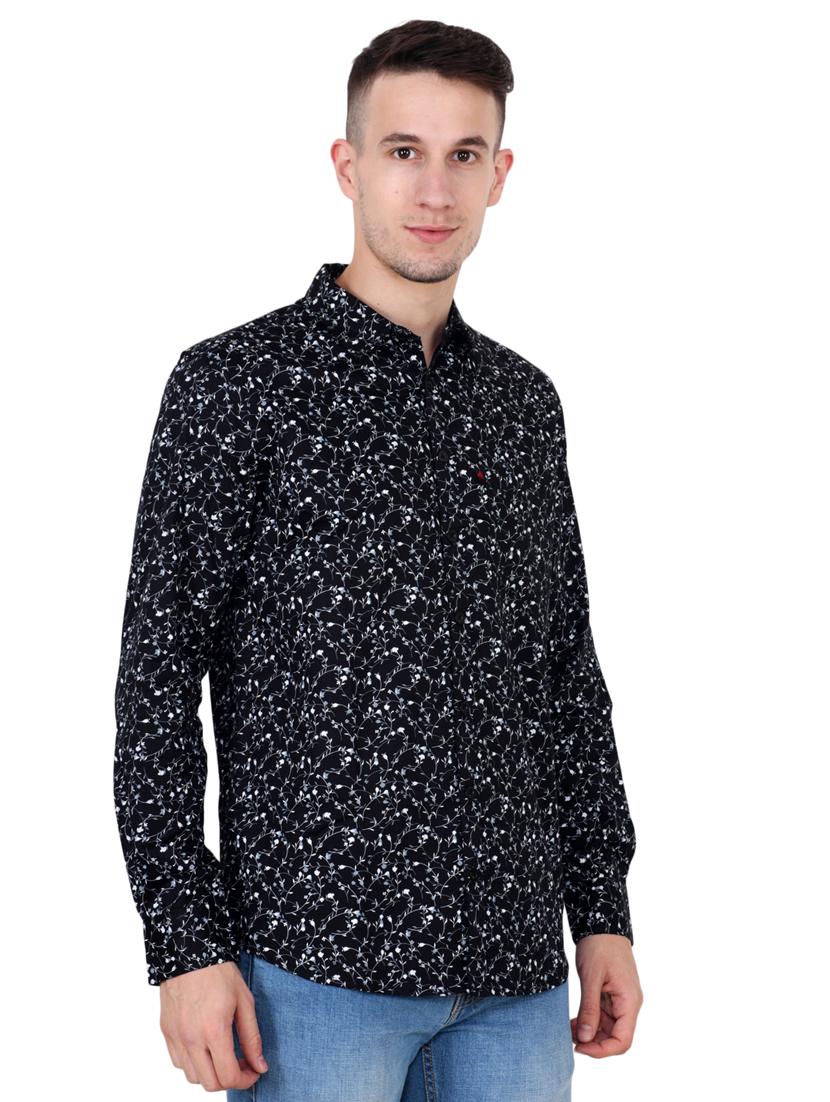 black floral printed casual shirt - 15782215 - Zoom Image - 2