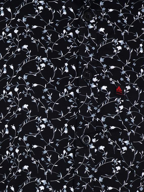 black floral printed casual shirt - 15782215 - Zoom Image - 5